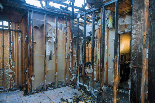 Professional Fire Damage Restoration technician working in Wisner, NE